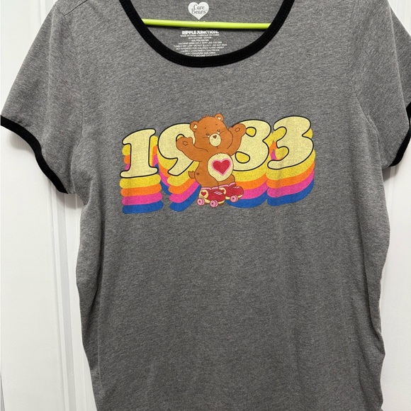 Ripple Junction Tops - Torrid Ripple Junction Gray Carebears Retro Tee Short Sleeve size 0 (Y-26)